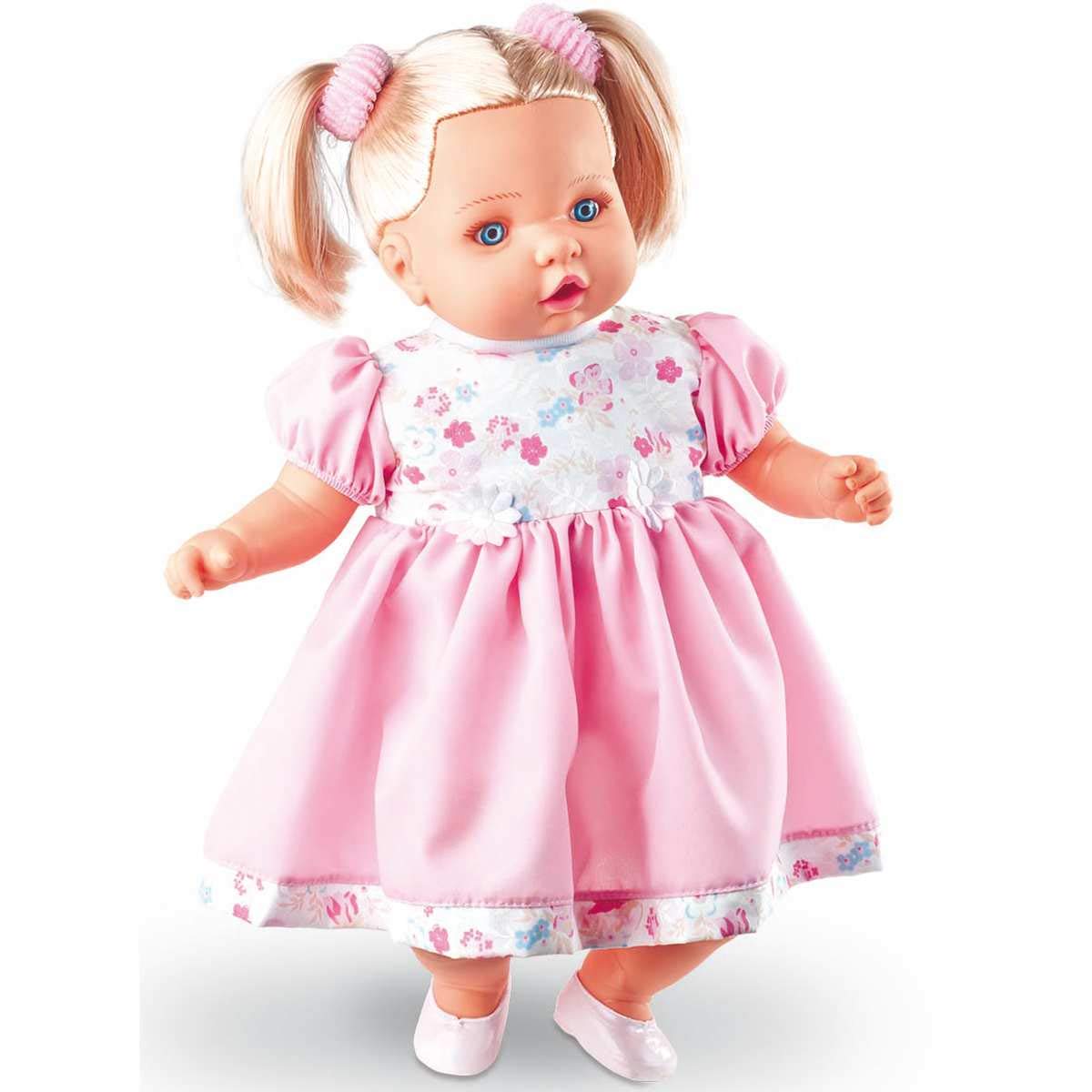 Boneca Angelina Loira 62 Frases 48cm. Dismat