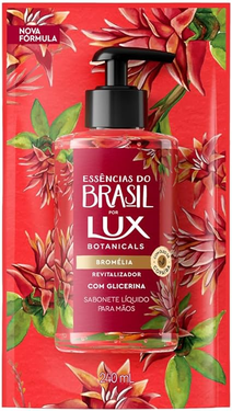 Sabonete Líquido Bromélia Lux Botanicals Essências do Brasil Sachê 240ml