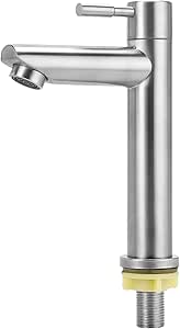 Torneira Para Banheiro em Aço inox Escovado Baixa Amazonas Pingoo.casa - Prata