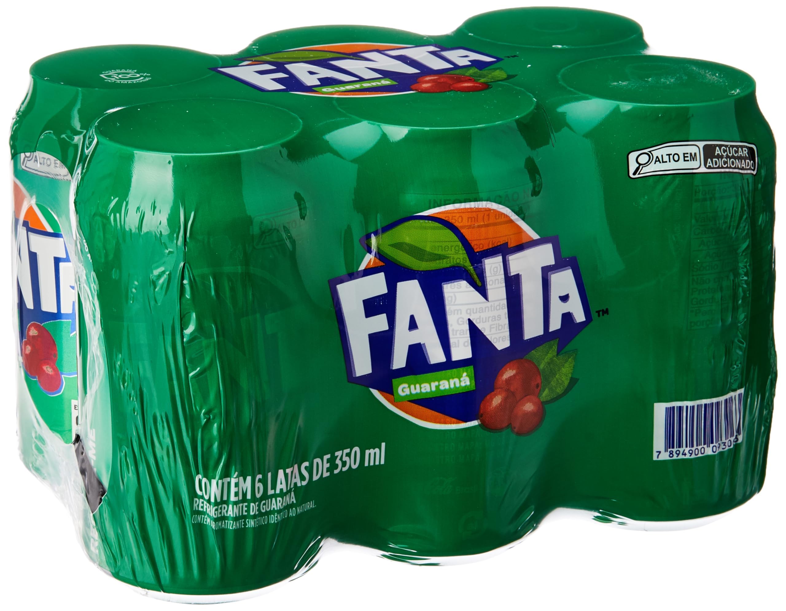 Pack de Fanta Guaraná Zero 350ml 6 unidades