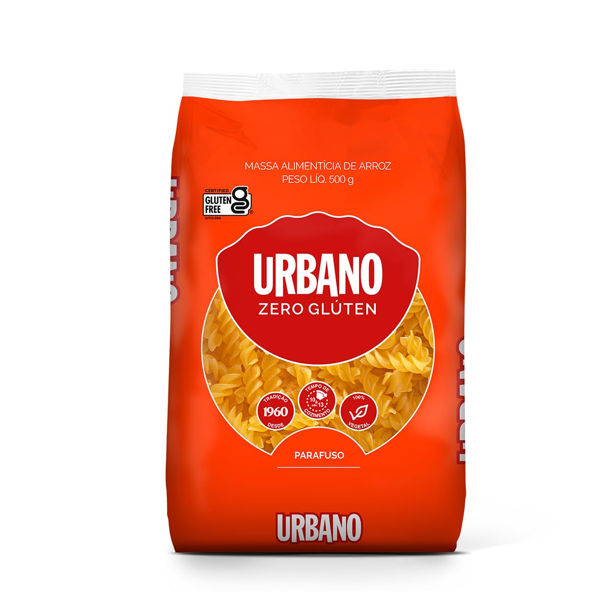 Urbano, Macarrão De Arroz, Parafuso, Zero Glúten - 500 G