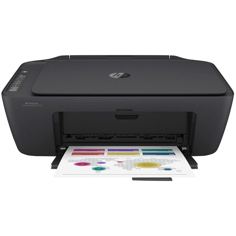 Multifuncional HP Deskjet Ink Advantage 2774 Preta Jato de Tinta Térmico HP, USB, Wi-Fi