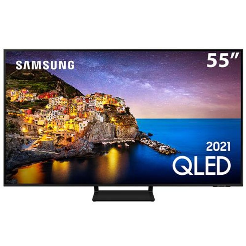 Samsung Smart Tv 55" Qled 4k 55q70a, Modo Game, Processador Ia, Som Em Movimento Virtual, Tela Sem Limites.