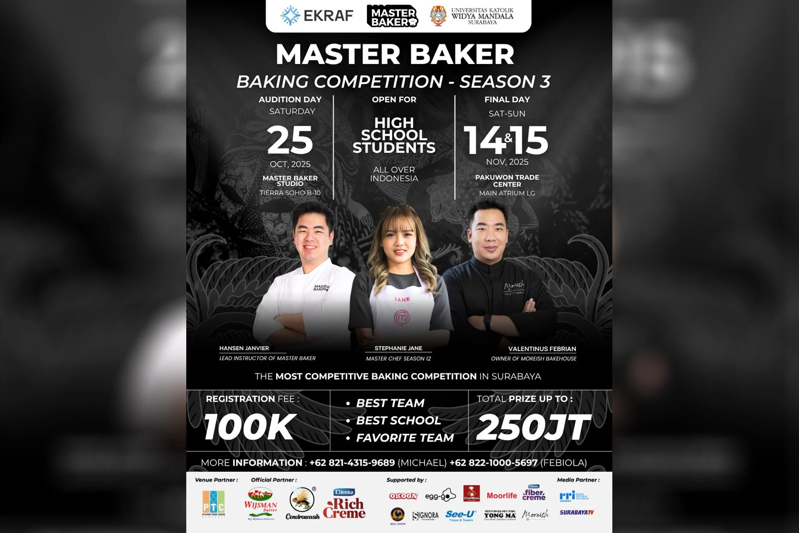   Kementerian Ekraf Dukung Pengembangan Talenta Kuliner Muda Lewat Master Baker Competition 2025