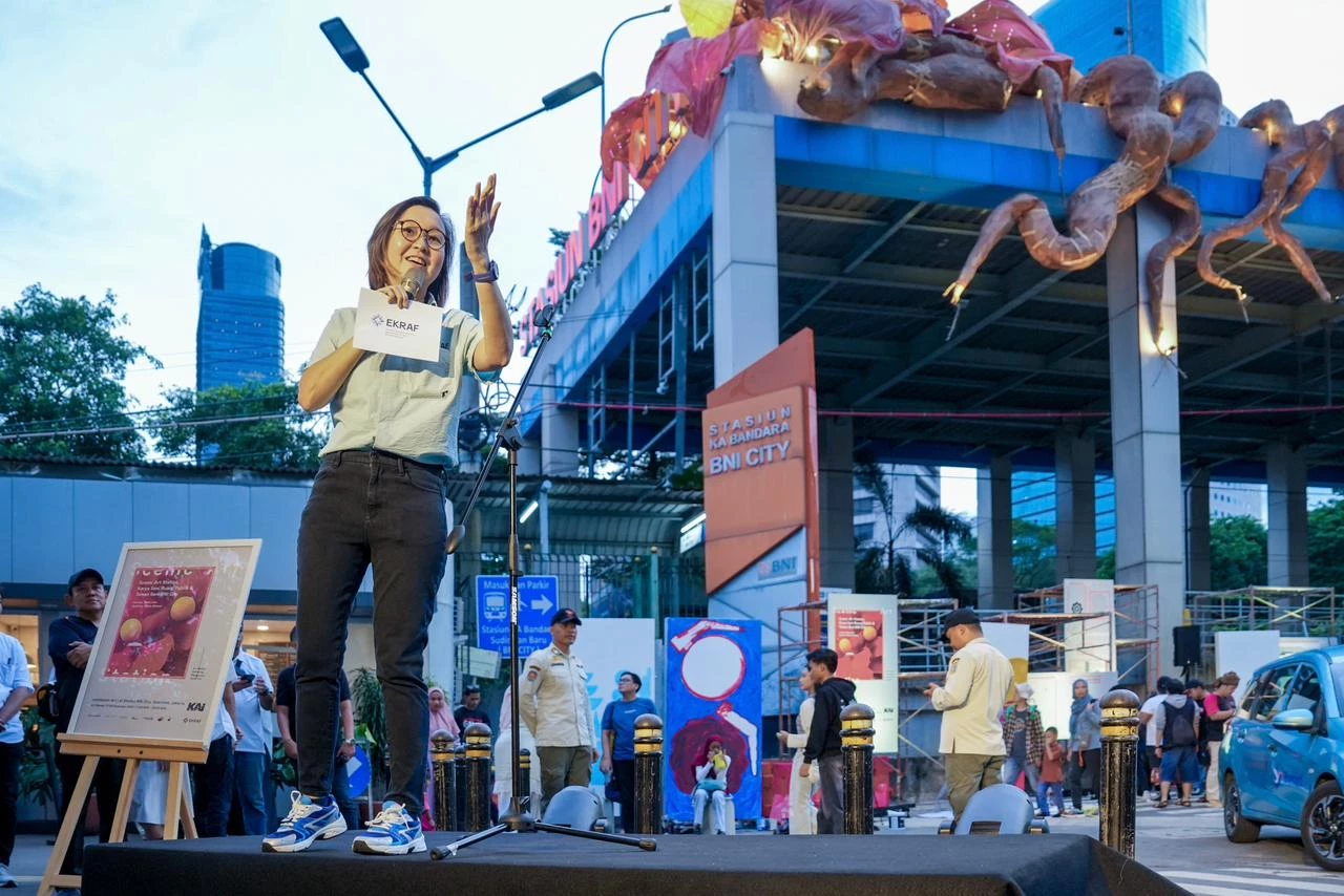 Wamen Ekraf Resmikan Scenic Art Station, Seni Hadir di Ruang Transit Perkotaan