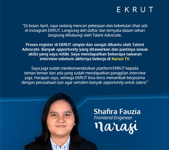 testimoni shafira fauzia narasi - EKRUT