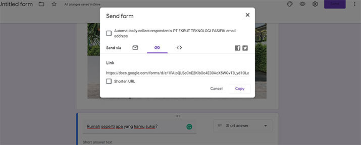 cara membuat google form - EKRUT