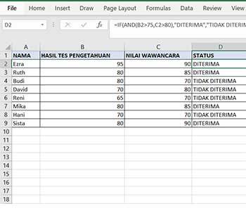 rumus if excel - EKRUT