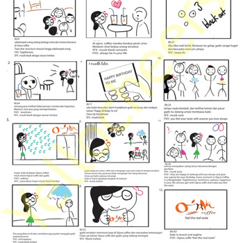 Storyboard iklan makanan