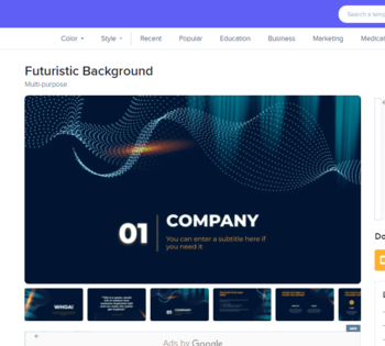 Slidesgo: Futuristic Background