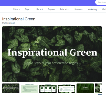 Slidesgo: Inspirational Green
