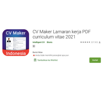 Intelligent CV - CV Maker Lamaran kerja PDF curriculum vitae 2021