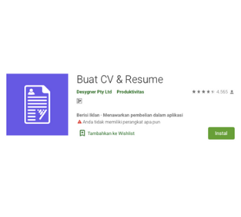 Buat CV & Resume by Desygner