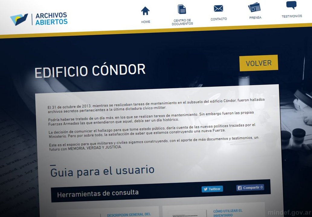 Se encontró documentación en un subsuelo del edificio Edificio Cóndor.