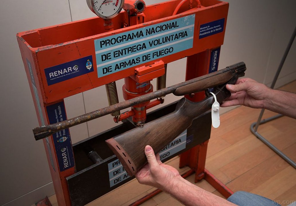 Por año entran en circulación 20 mil armas nuevas.