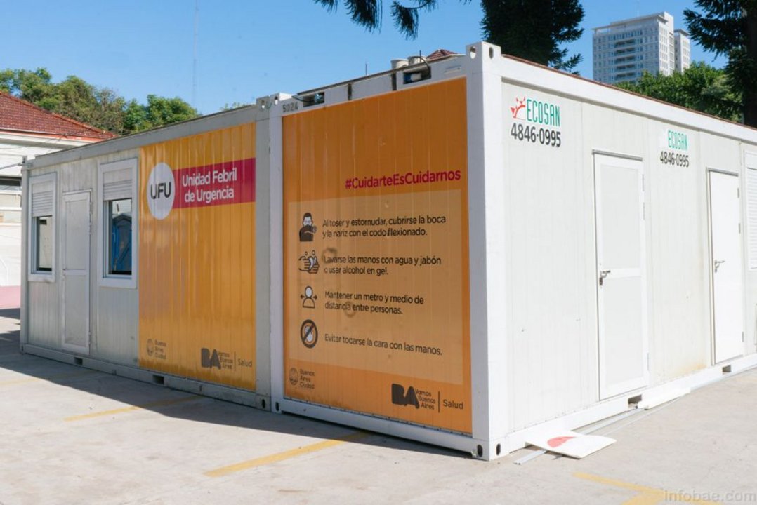 El Gobierno porteño instaló una de las 20 Unidades Febriles de Urgencia (UFU) en el Grierson.