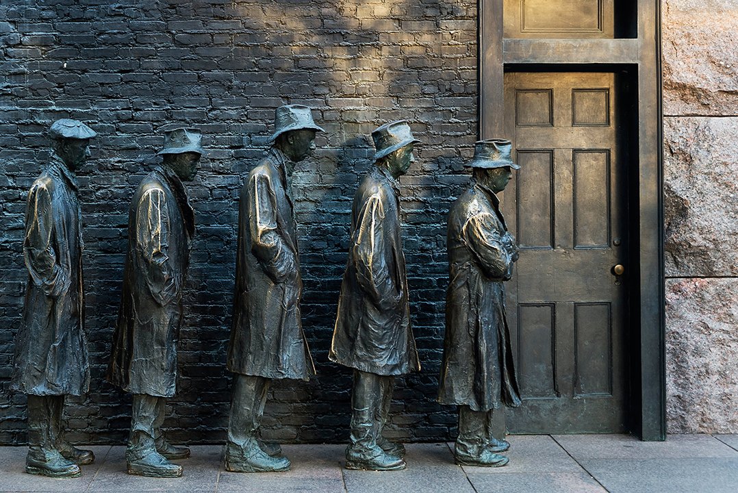 Depression Bread Line · George Segal (1991)