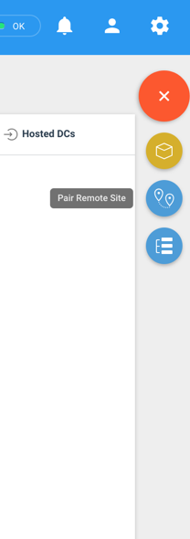 Click the plus sign to open menu and add Remote Site