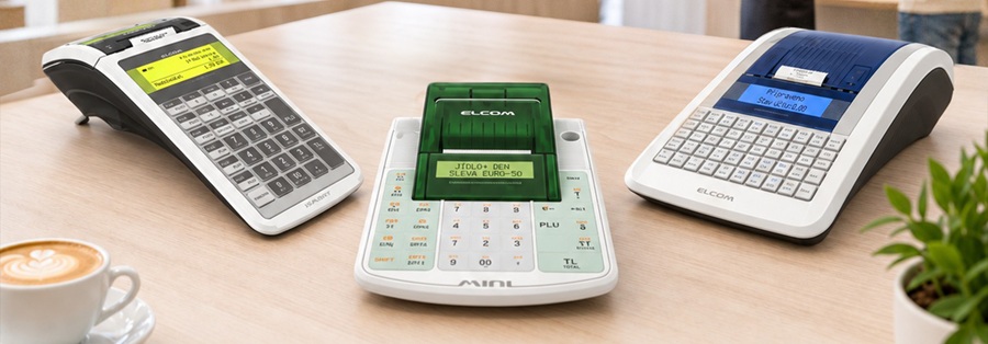 Klávesové pokladny ELCOM produktových řad EURO-50, EURO-80 a EURO-150.
