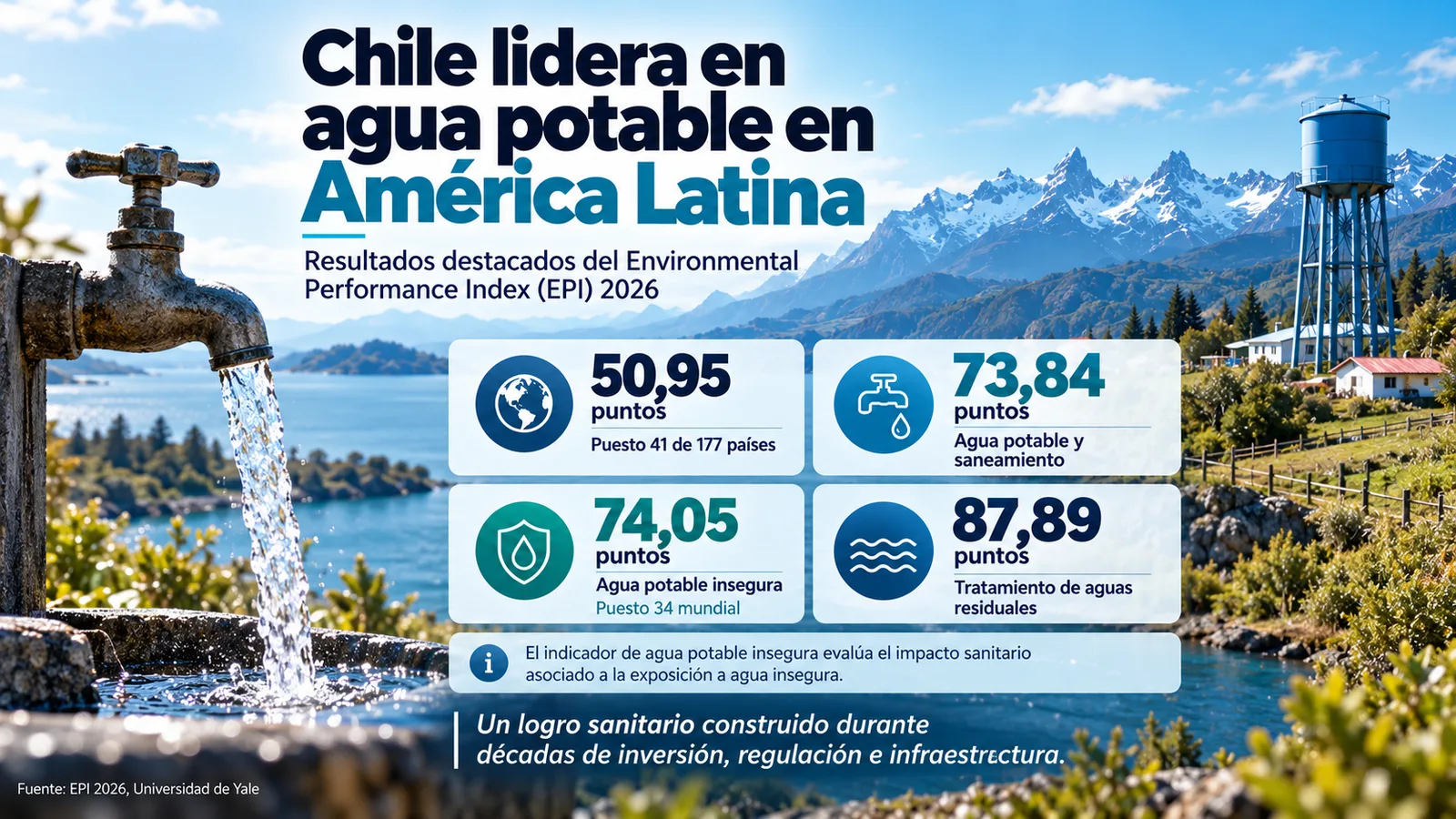 El liderazgo de Chile en agua potable también se construye desde el mundo rural