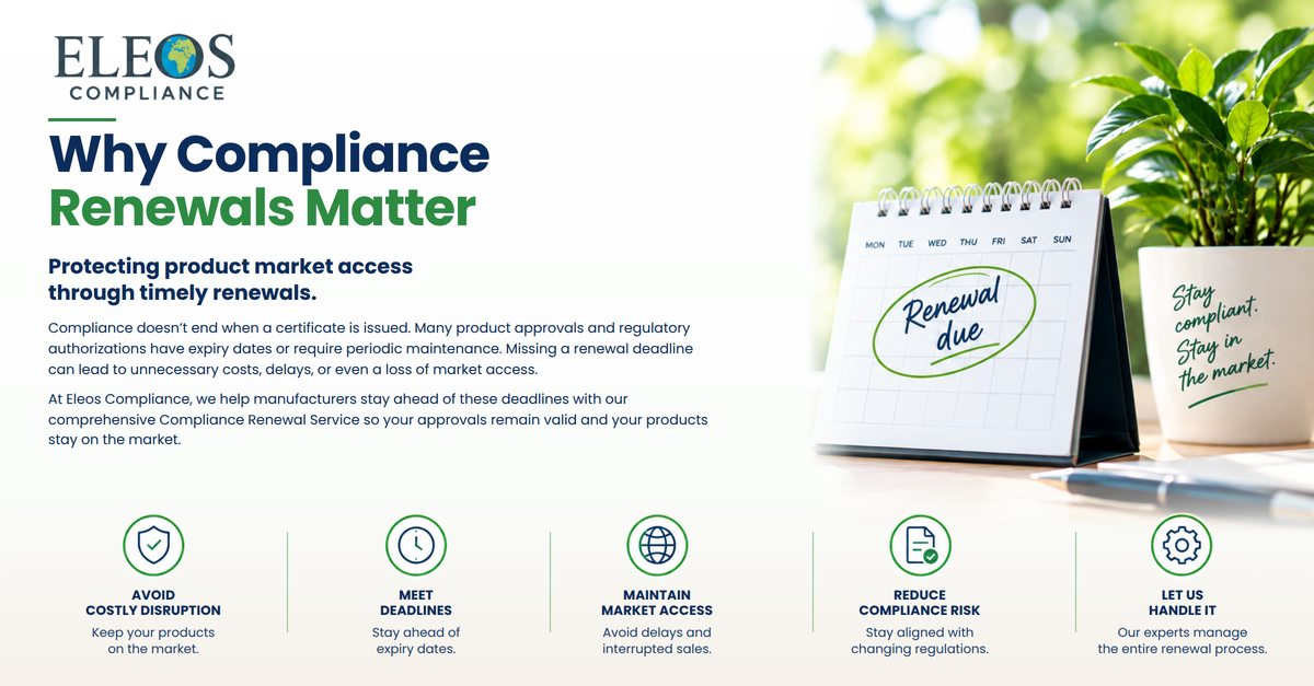 Why Compliance Renewals Matter: Protecting Product Market Access Through Timely Renewals