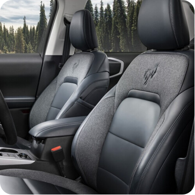 Clean interior Bronco seats.