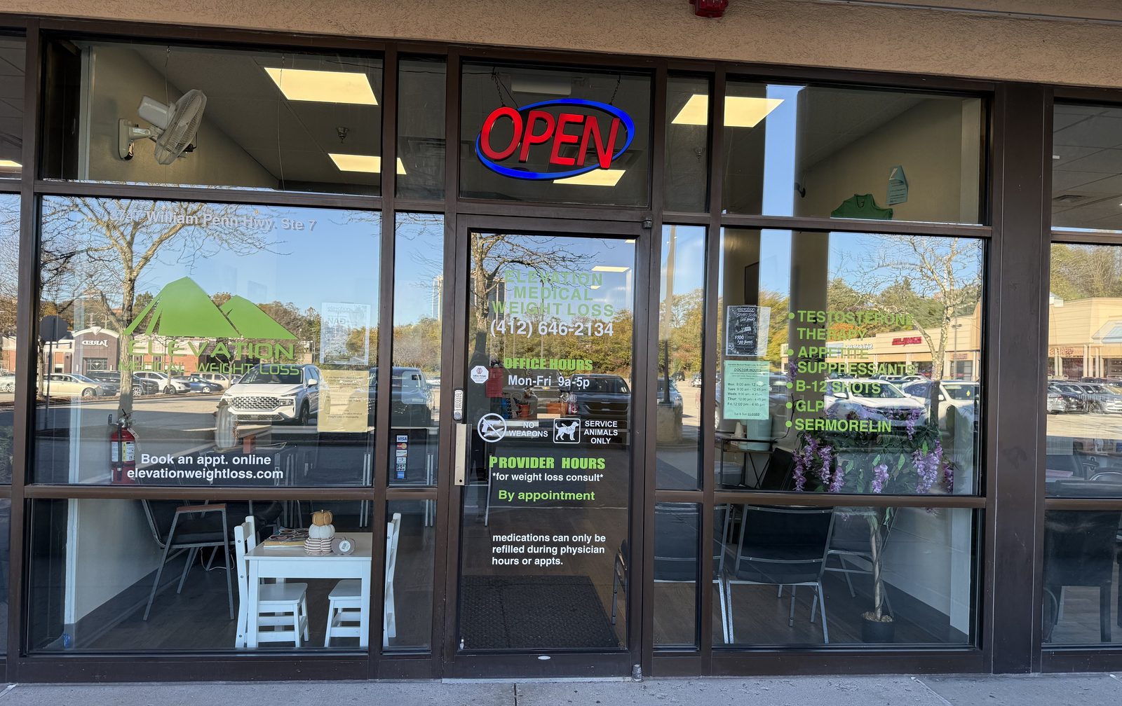 Monroeville office entrance, 3747 William Penn Hwy