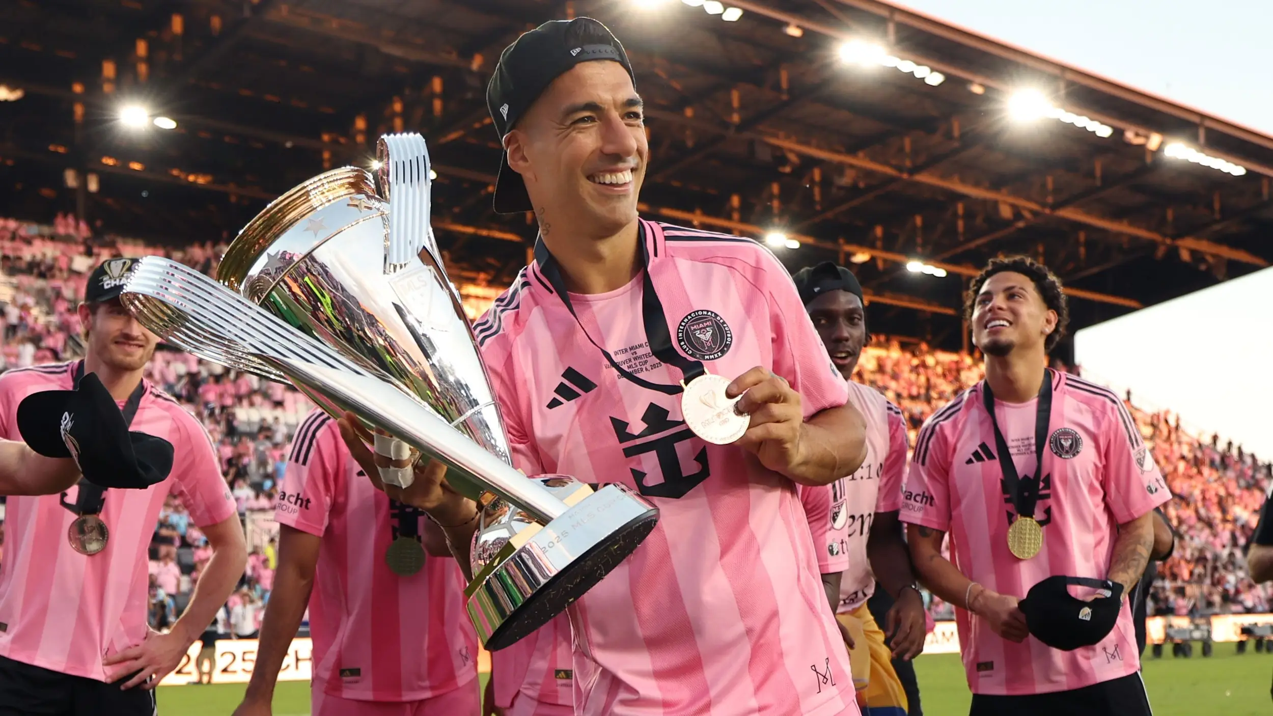 Inter Miami chief reveals Luis Suarez’s future is ‘his decision’ as Uruguayan legend helps Lionel Messi and Herons win MLS Cup