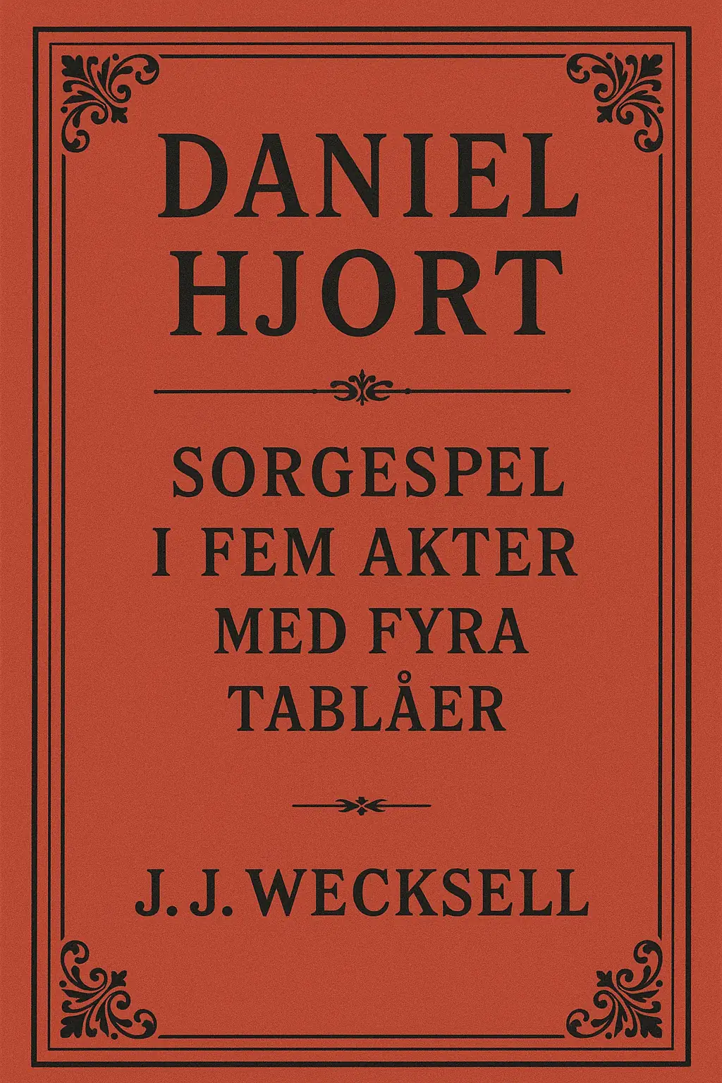 Daniel Hjort: Sorgespel i fem akter med fyra tablåer