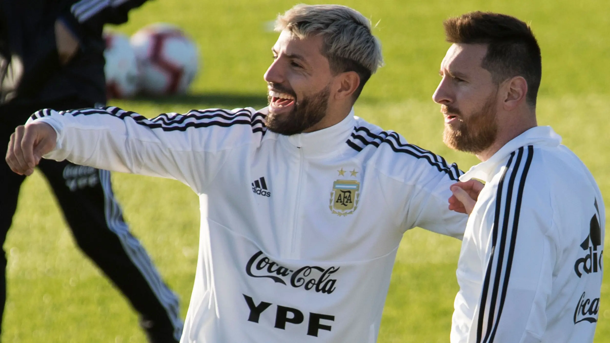 Inter Miami captain Lionel Messi reacts as video shows Sergio Aguero appearing to think seriously about shock retirement U-turn for Club World Cup