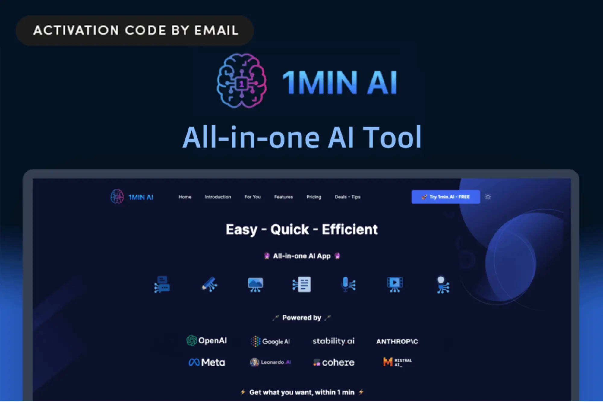 Give Your Team Their Time Back with 1min.AI for Life, Now for $75