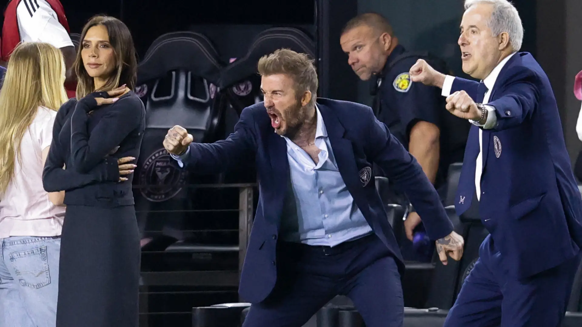 'Love it really' - David Beckham pokes fun at wife Victoria as former Spice Girl jokes she is 'still trying to figure out the rules' after failing to celebrate goals from Lionel Messi-inspired Inter Miami