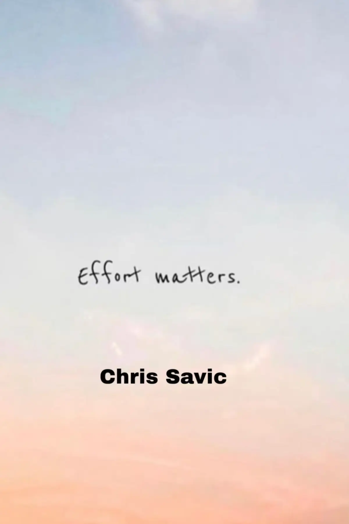 EFFORTS MATTERS