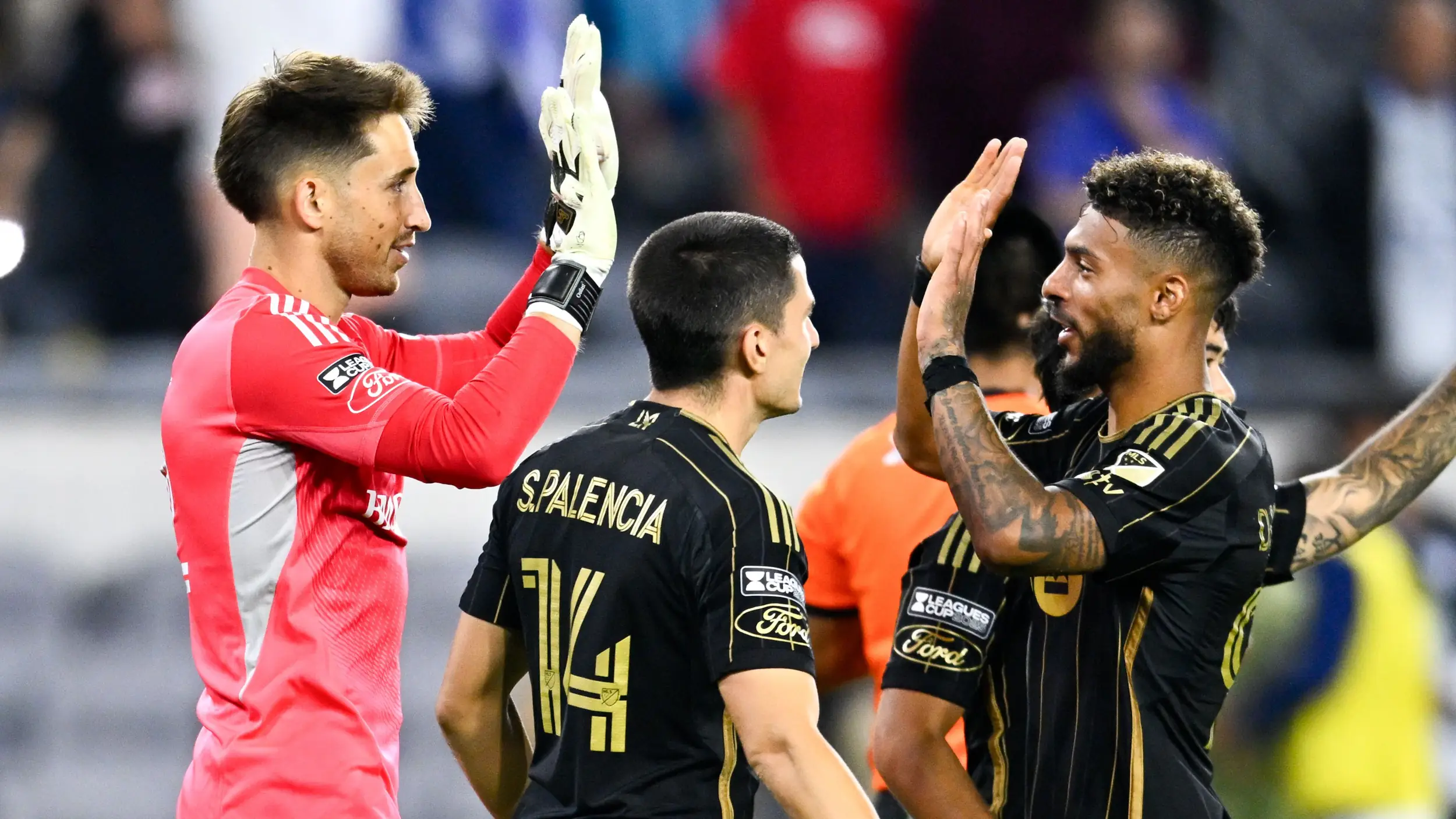 Olympic surfer Kanoa Igarashi and The Last Of Us star Kaitlyn Dever join celebrity-filled crowd as LAFC triumph over Pachuca in Leagues Cup
