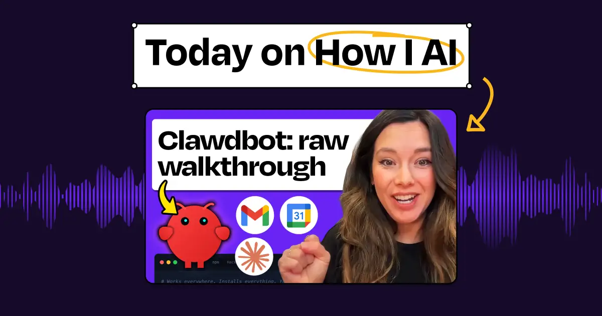 🎙️ Today on How I AI: I gave Clawdbot (aka Moltbot) full access to my computer. It broke my family calendar and joined my podcast.