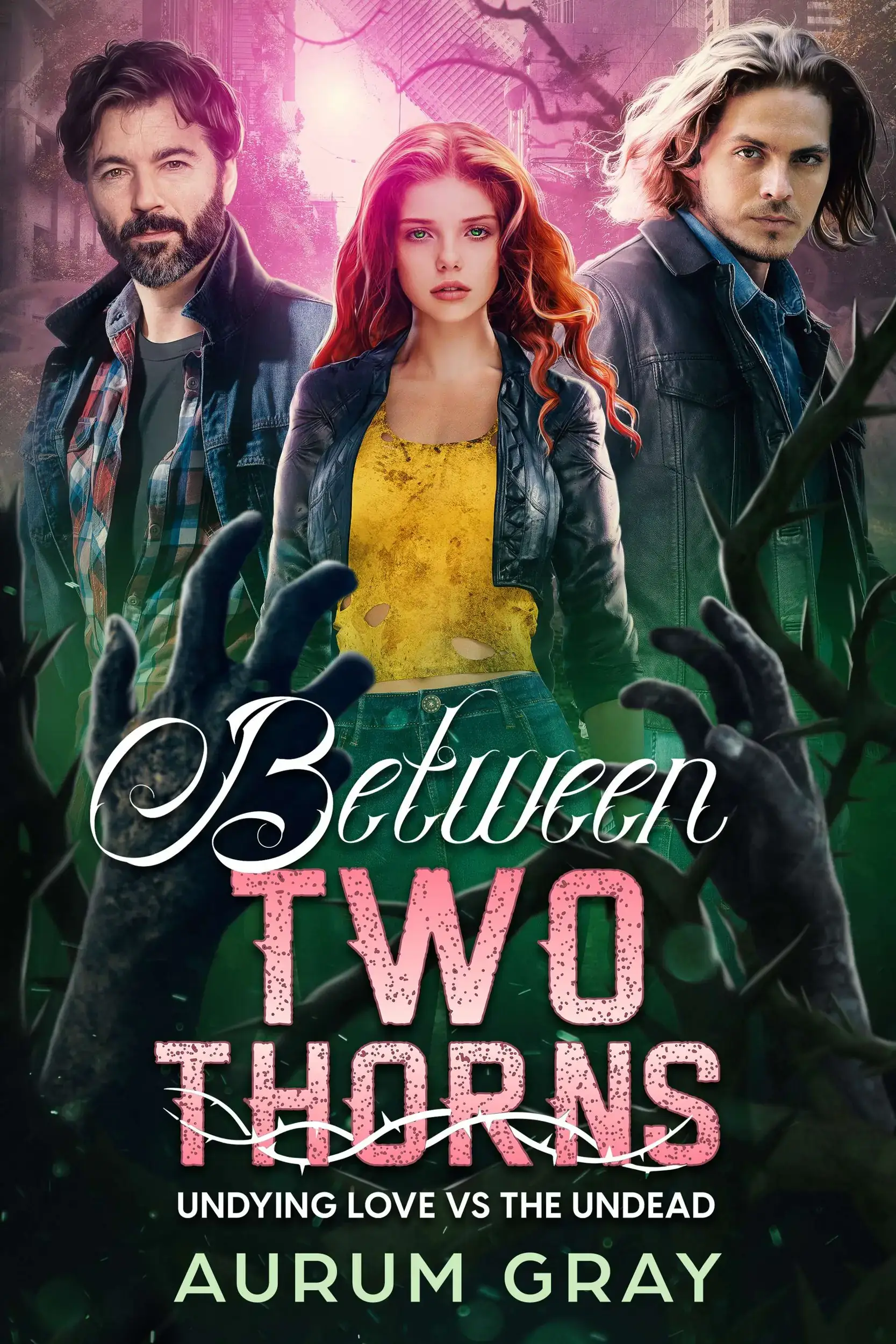 Between Two Thorns: A steamy MMF romance set in the plant zombie apocalypse