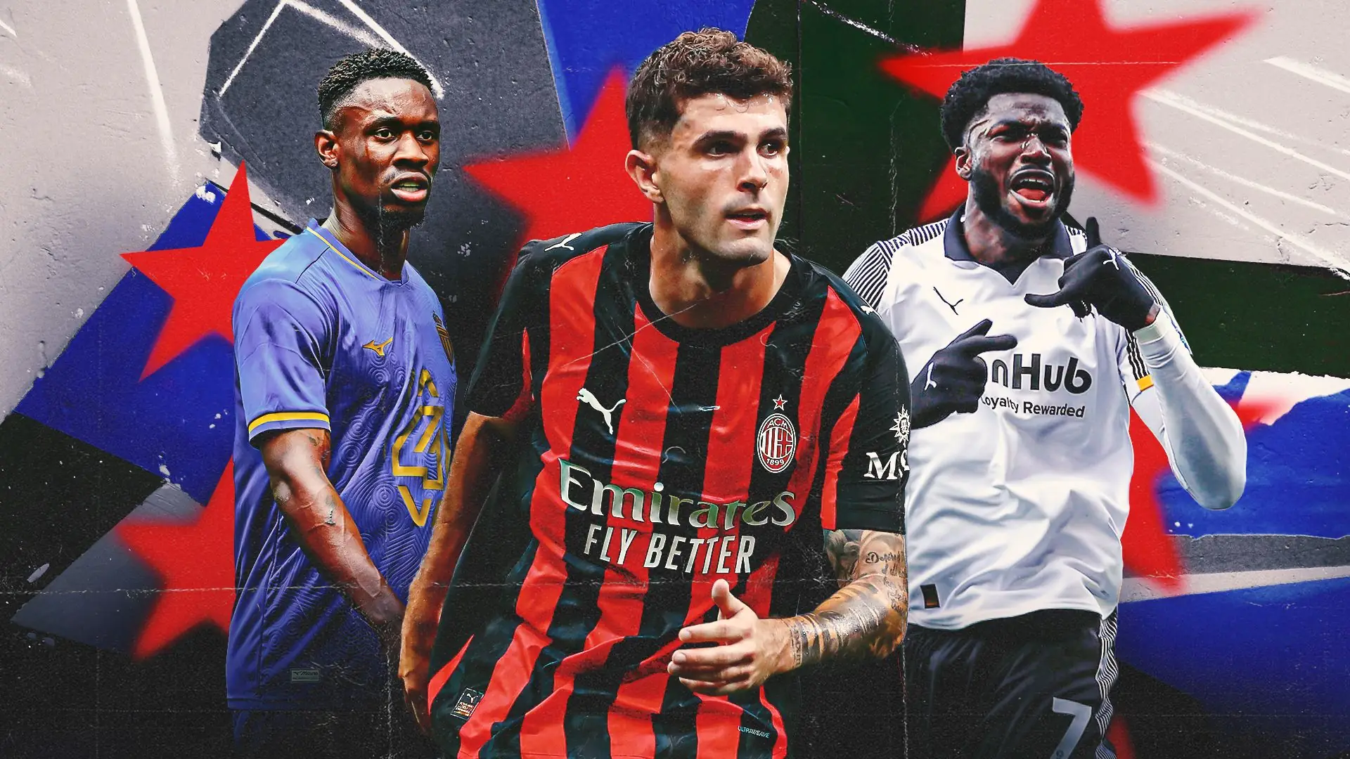 Americans Abroad: Christian Pulisic returns for AC Milan, Patrick Agyemang delivers winner for Derby, Monaco's Folarin Balogun sees red