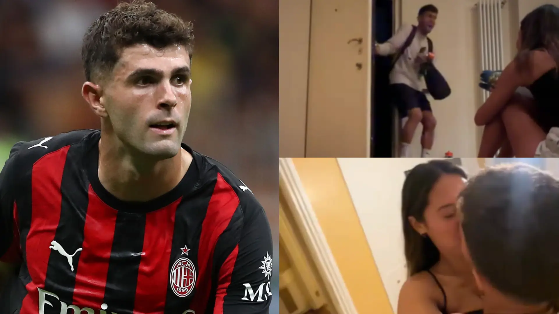 VIDEO: Alexa Melton welcomes Christian Pulisic home with water gun as USMNT star gets a soaking from golf pro girlfriend before sharing loving embrace