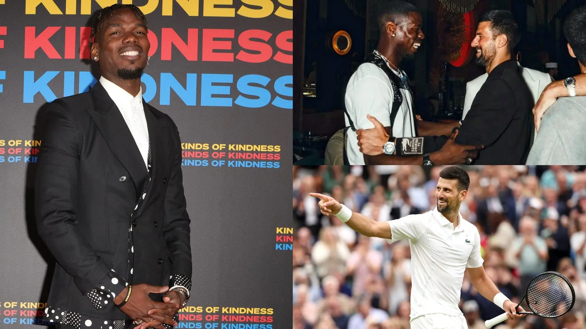 Game recognises game! Paul Pogba links up with tennis legend Novak Djokovic in Miami as wait for new club continues after doping ban