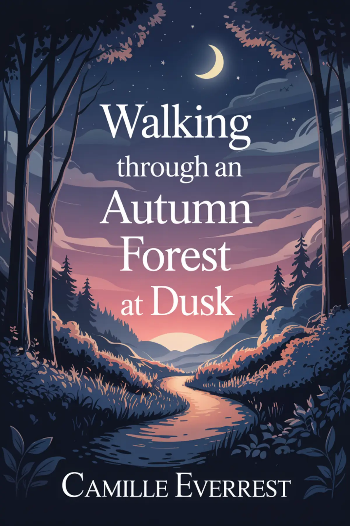 Walking Through an Autumn Forest at Dusk