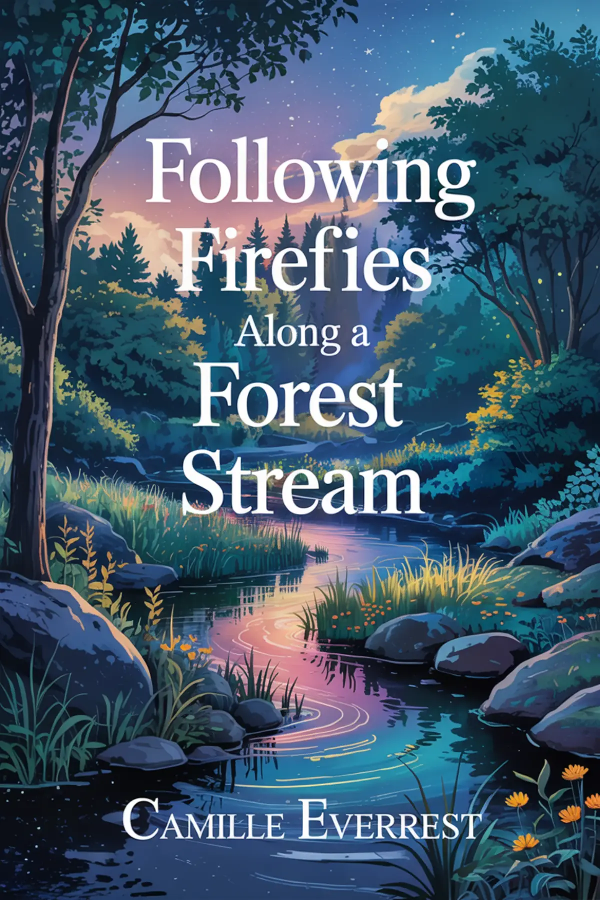 Following Fireflies Along a Forest Stream