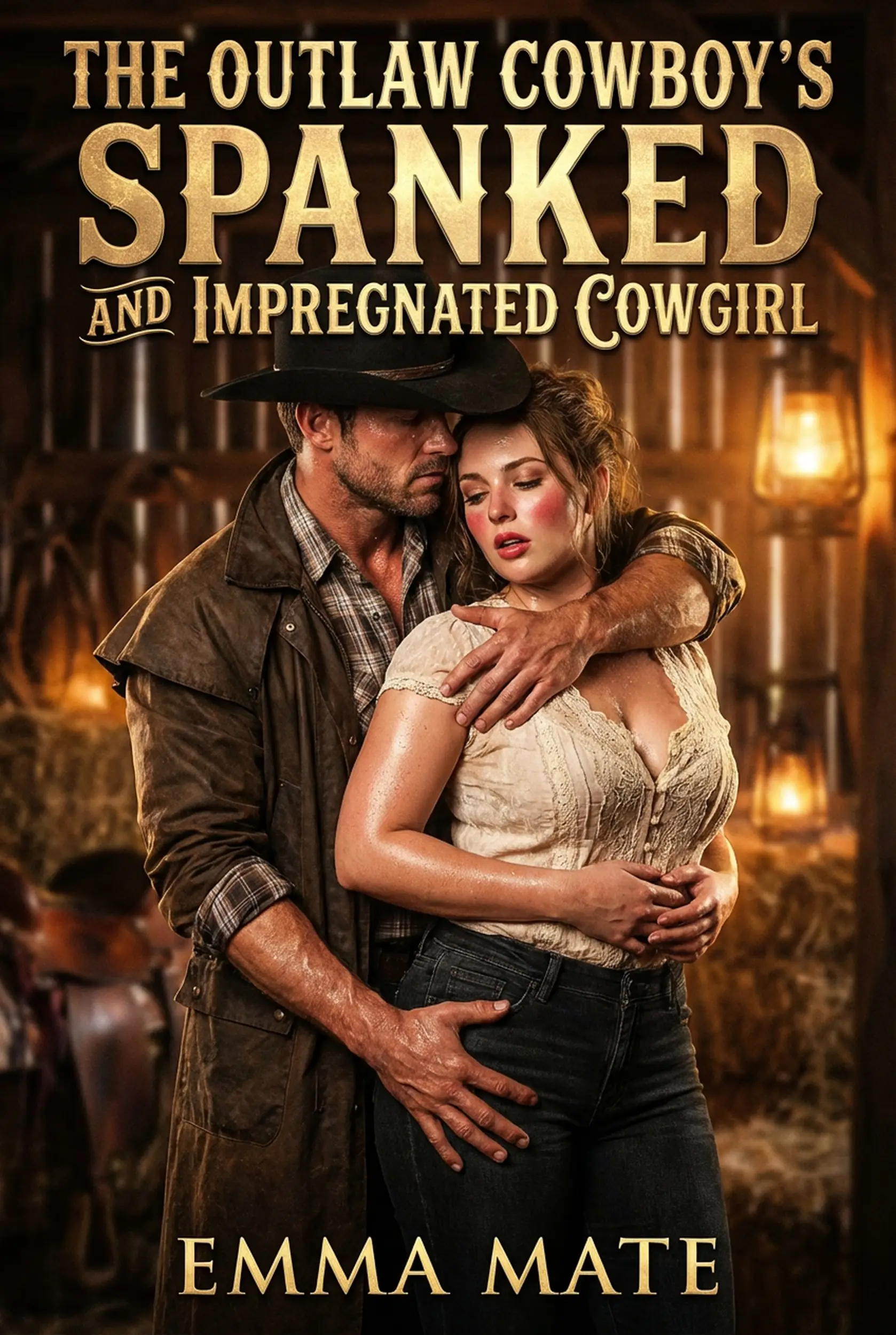 The Outlaw Cowboy’s Spanked And Impregnated Cowgirl
