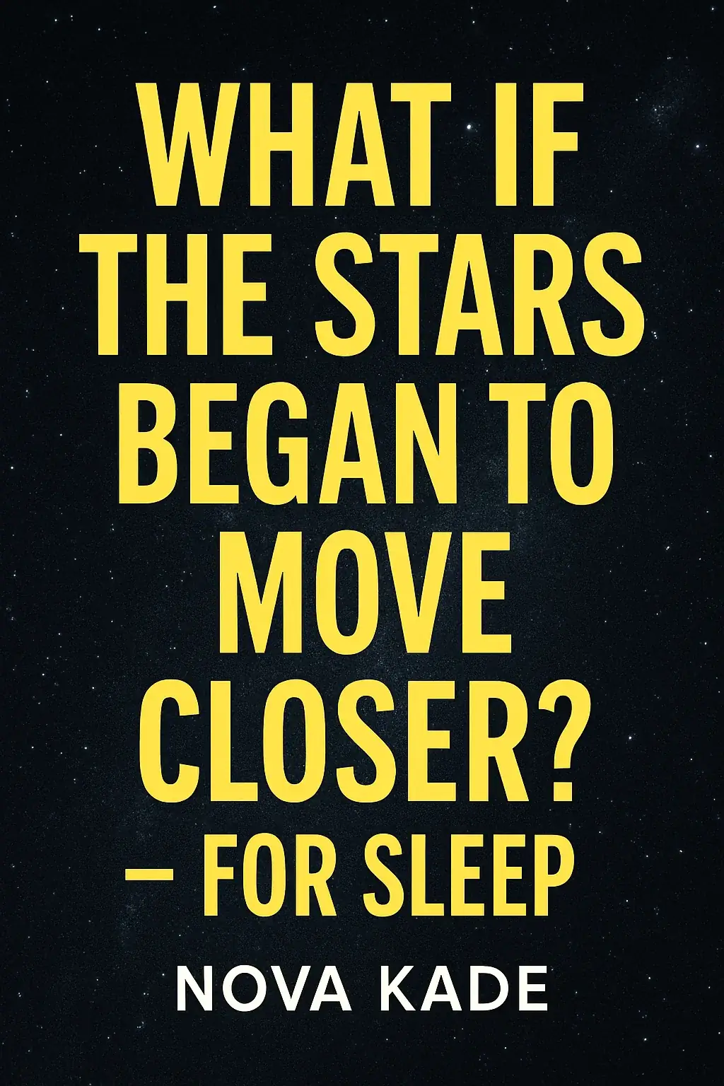 What If The Stars Began to Move Closer? For Sleep