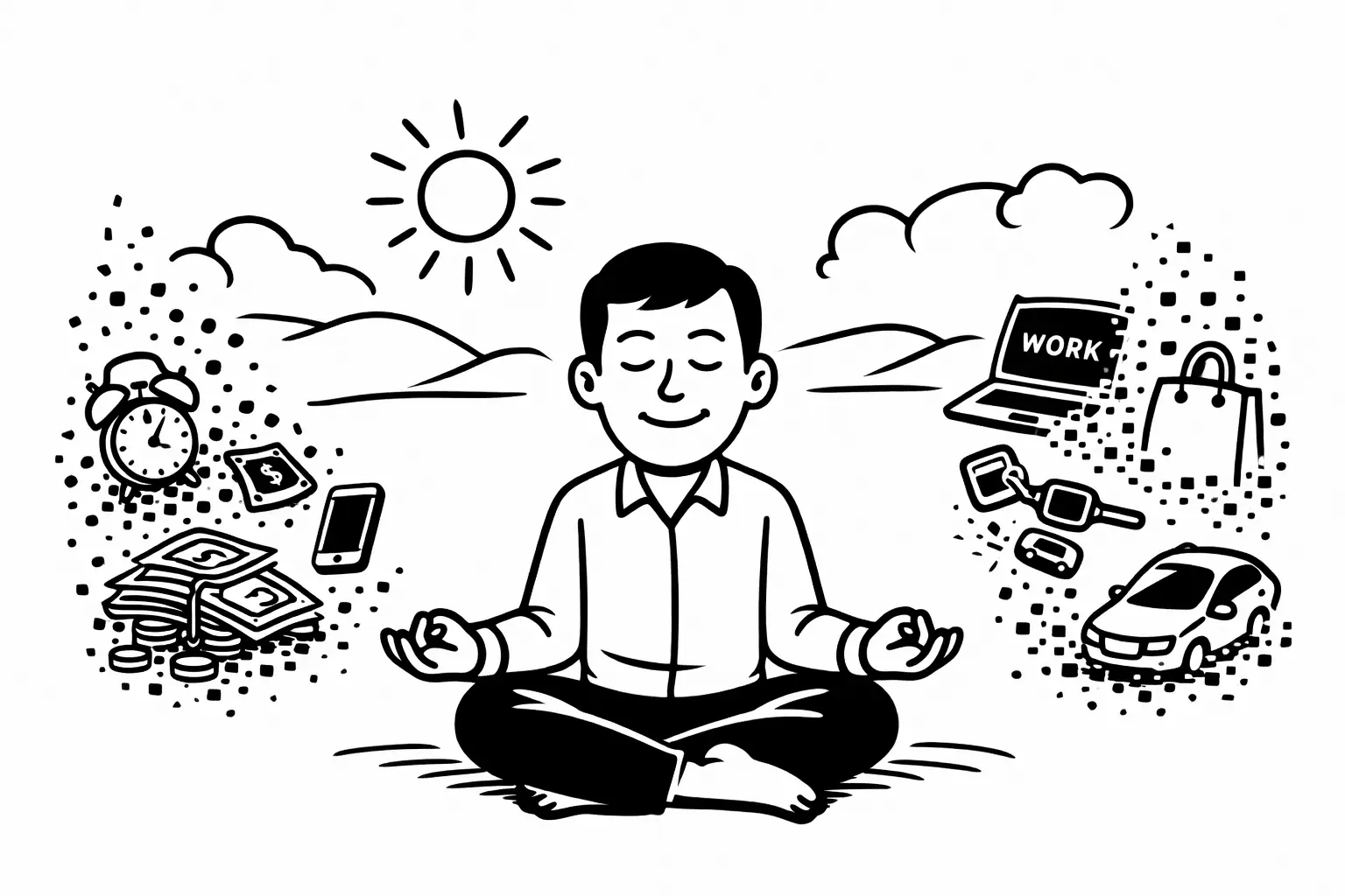 Happiness is what’s left when you stop adding