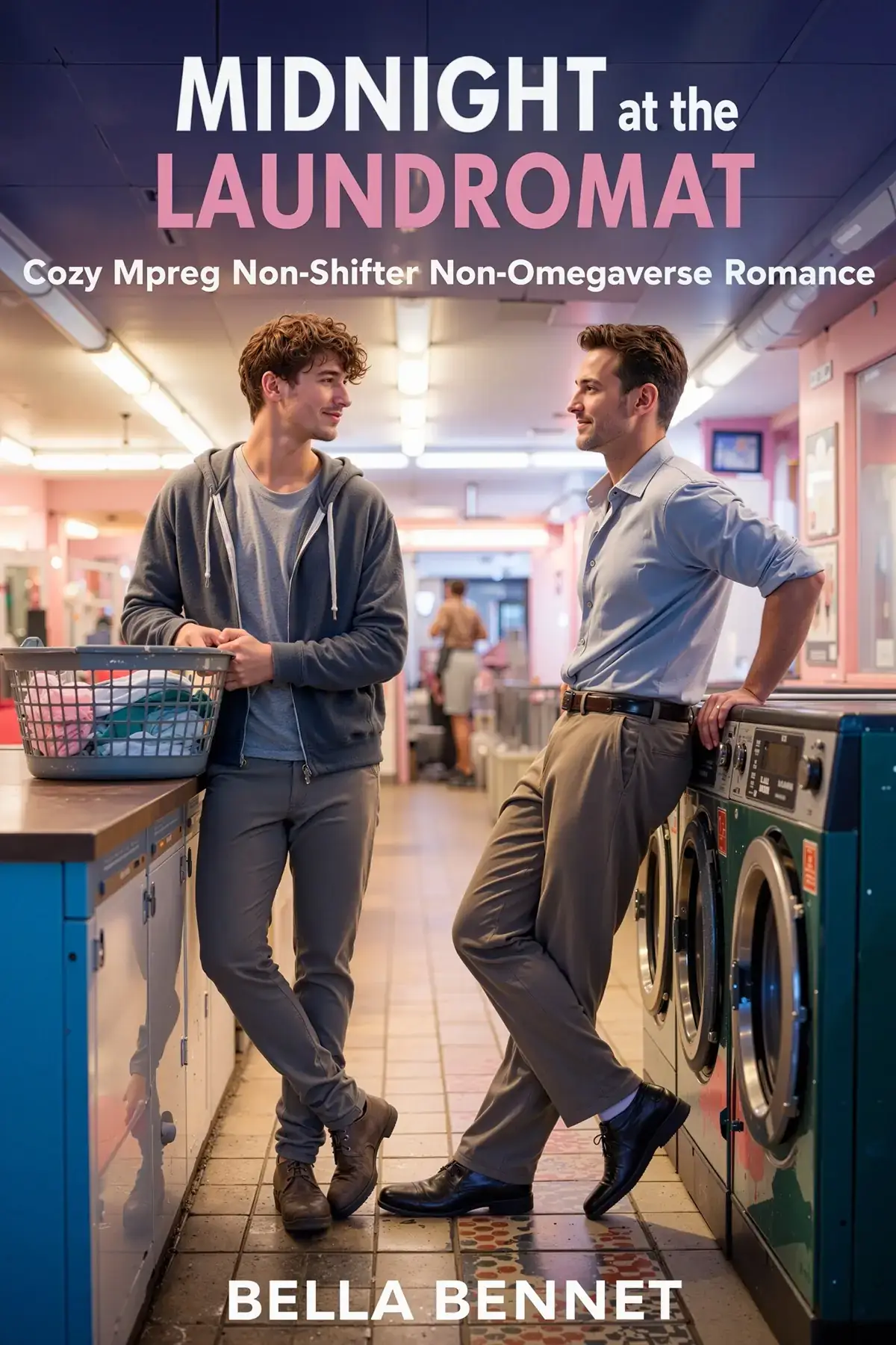Midnight at the Laundromat: Cozy Mpreg Non-Shifter Non-Omegaverse Romance