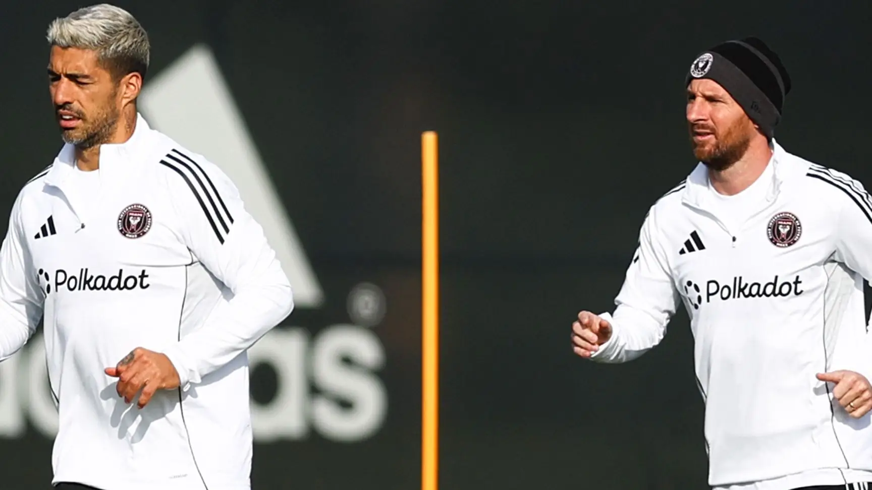 Lionel Messi laughs with Luis Suarez & sends two-word message to fans as Inter Miami begin training for 2025 MLS season