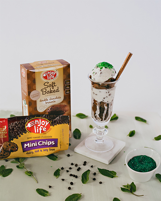 Leprechaun Mint Ice Cream Parfait - Enjoy Life Foods Soft-Baked Double Chocolate Brownies | Enjoy Life Foods