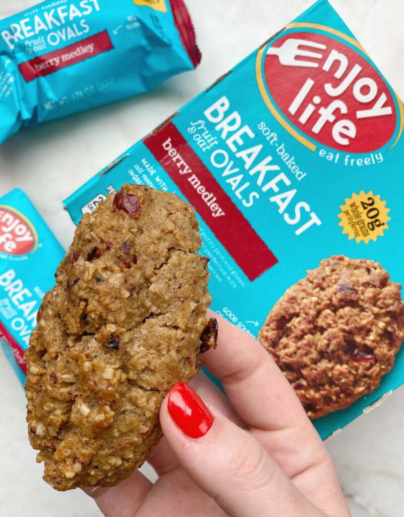 Enjoy Life Foods Breakfast Ovals have a soft baked texture