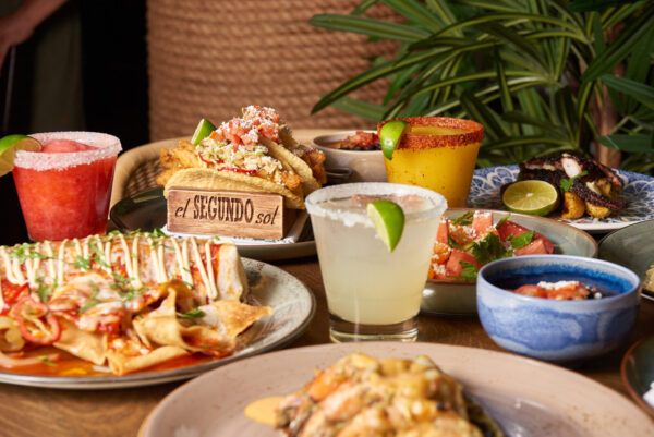 Spread of El Segundo Sol dishes like burritos, margaritas, tacos and more available on Father's Day