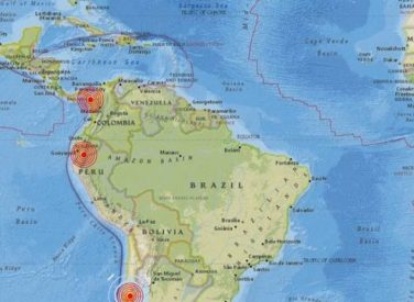 Cadena de sismos sacude el Pacífico de América en pocos minutos